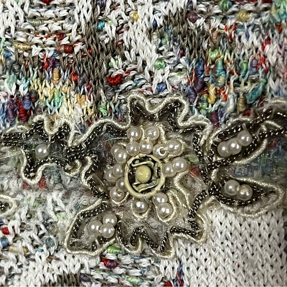 NWT Vintage St John Couture Tweed Floral Bead Skirt Size 10 Neiman Marcus - Picture 5 of 12